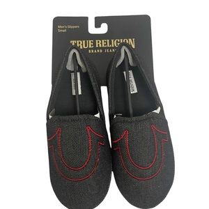 True Religion Slippers Blue Men's Size Small 7/8 House Shoes New NWT